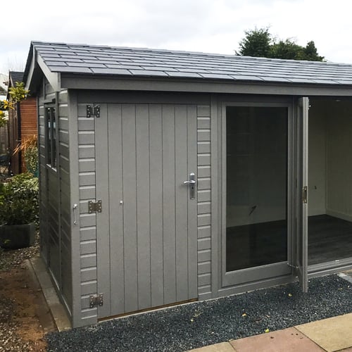 A 4ft x 8ft shed extension to a garden room